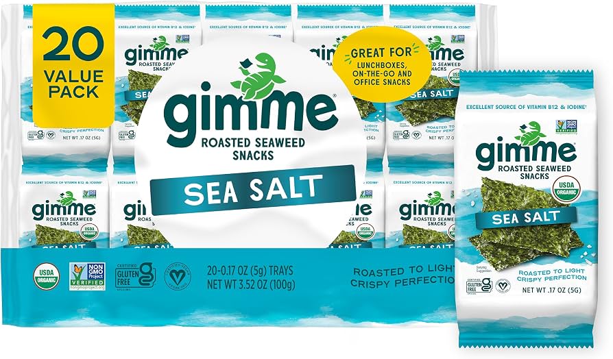 An image of gimme roasted seaweed snacks.