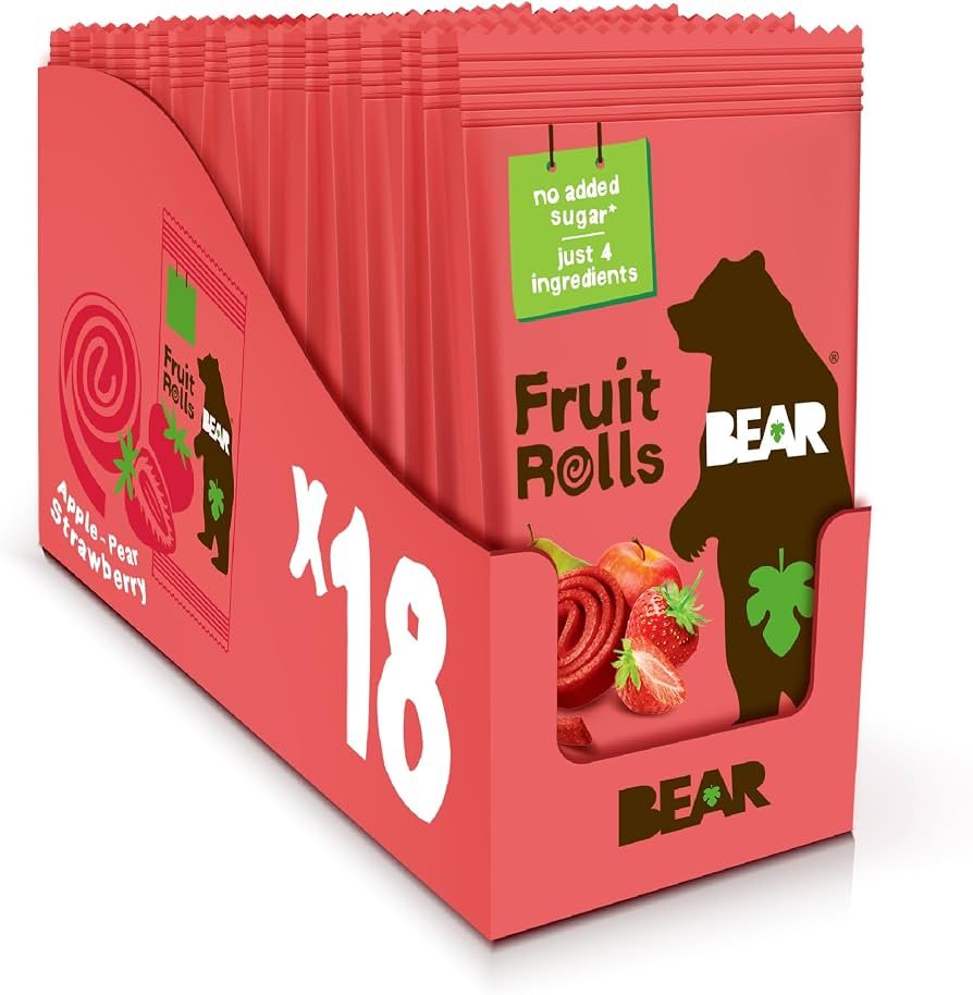 An image of BEAR strawberry fruit rolls.