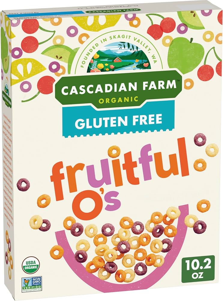 An image of Cascadian Farm Fruitful O's cereal.