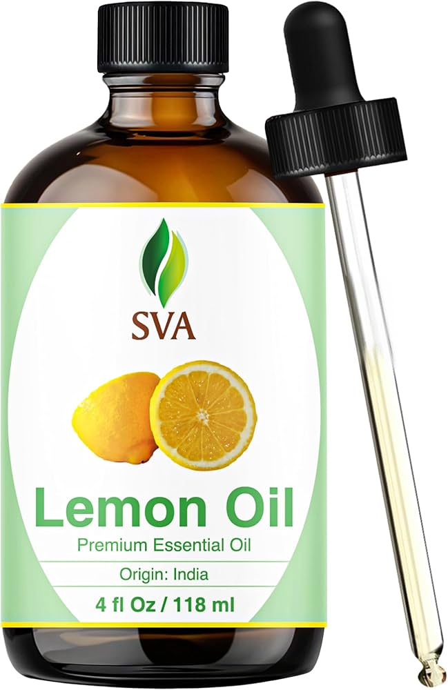 An image of lemon essential oil.