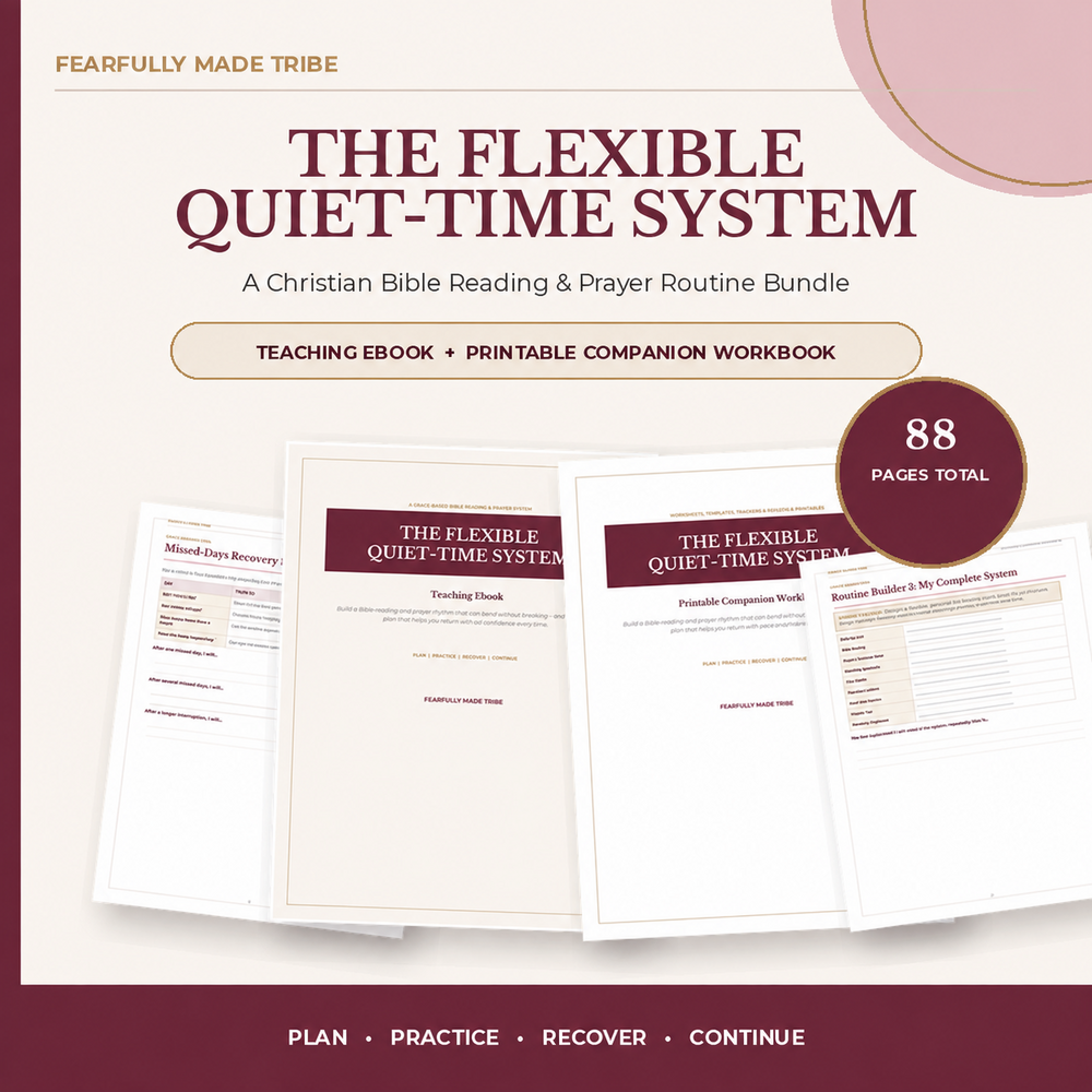 Christian Bible reading and prayer routine ebook and printable workbook for building a flexible quiet time