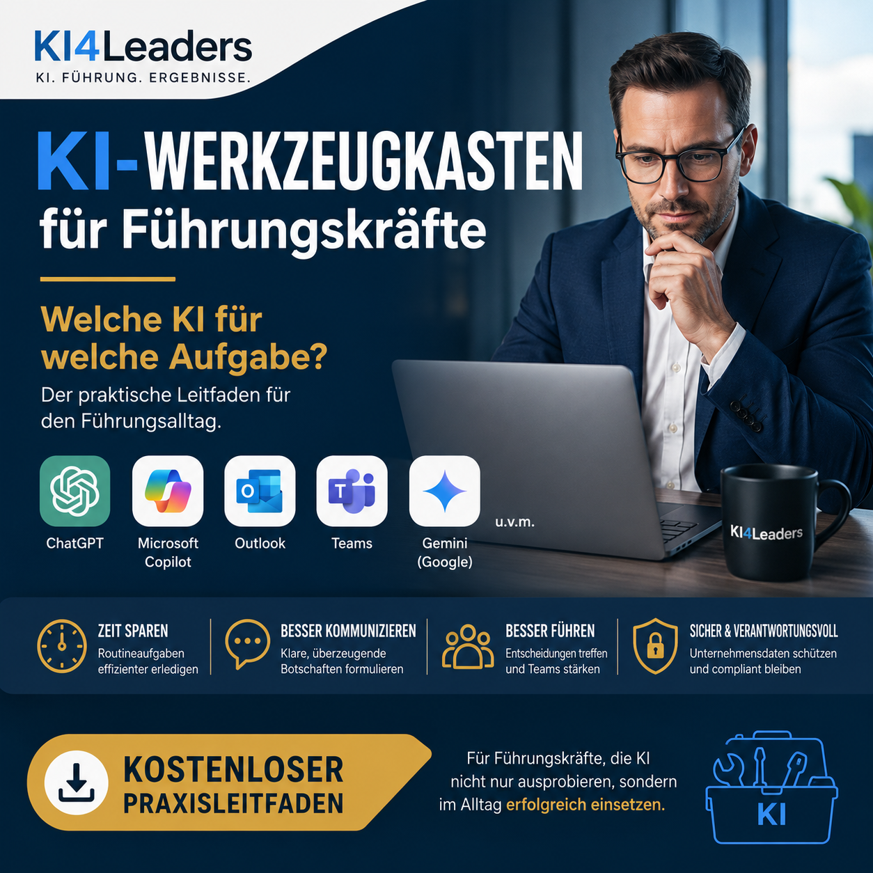 KI-Werkzeugkasten für Führungskräfte – praktische KI-Tools für den Führungsalltag