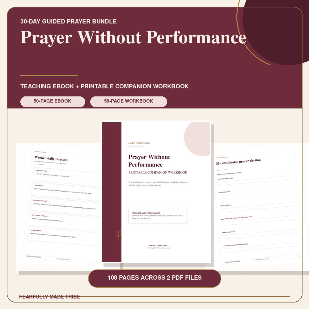 Christian prayer guide and printable workbook for learning how to pray with simplicity and honesty