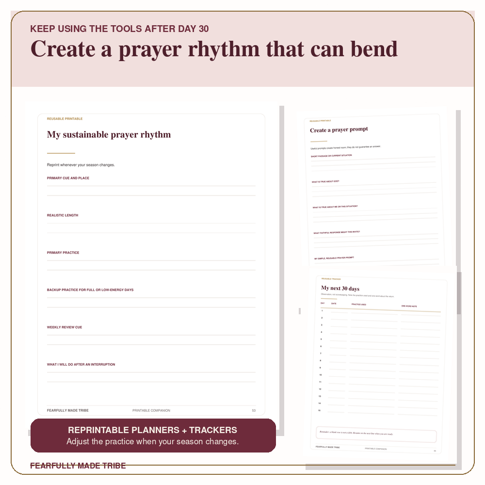 Christian prayer rhythm planner for building a consistent daily prayer habit