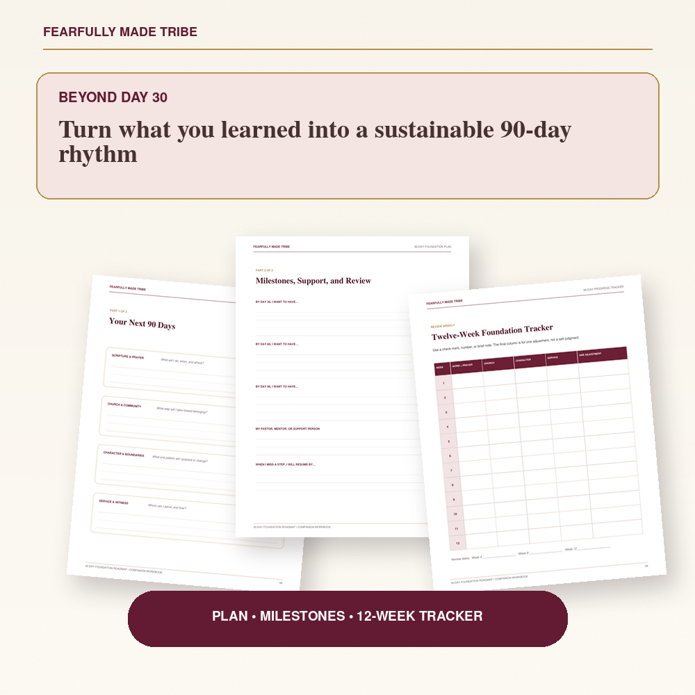 Christian growth tracker for new believers building habits in Bible reading, prayer, and church life