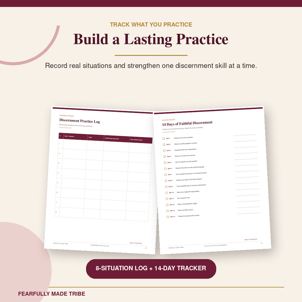 Biblical decision-making worksheet for Christians seeking wisdom and discernment