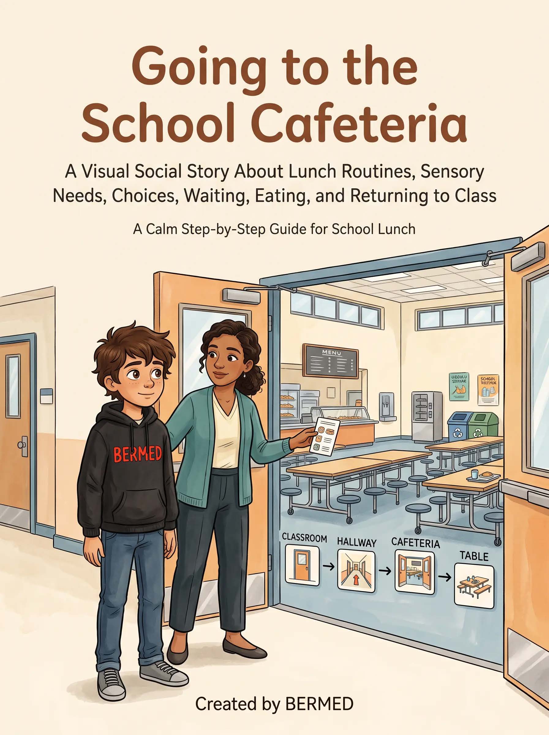 Going to the School Cafeteria: A Visual Social Story free printable