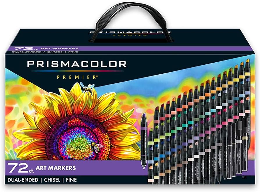 An image of Prismacolor 72-count markers.