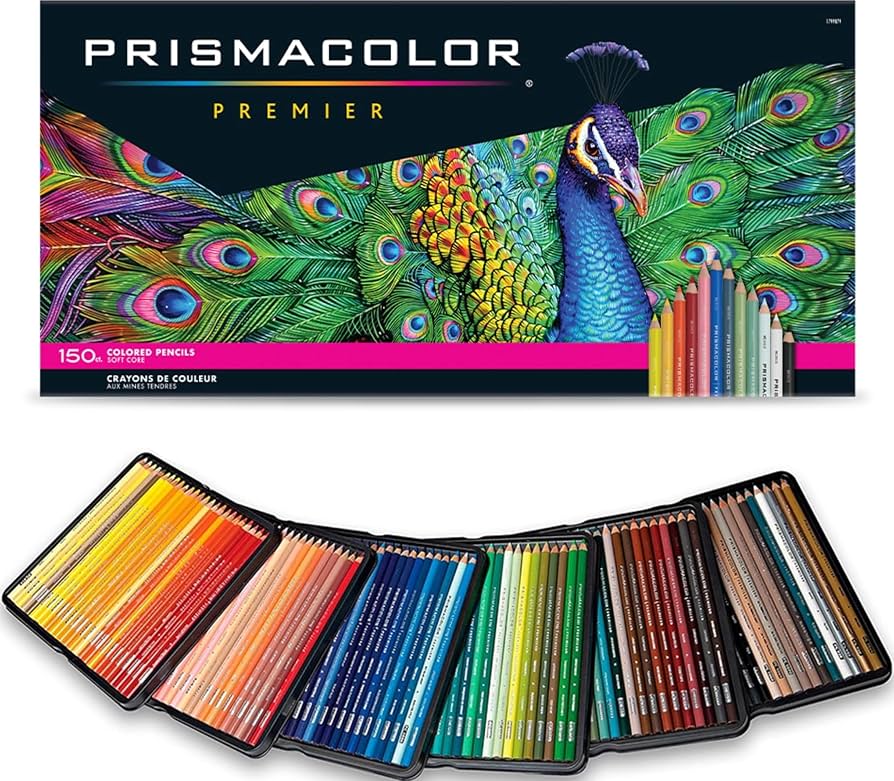 An image of Prismacolor 150-count color pencils.