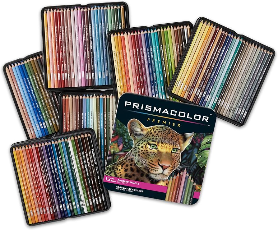 An image of Prismacolor 132-count color pencils.