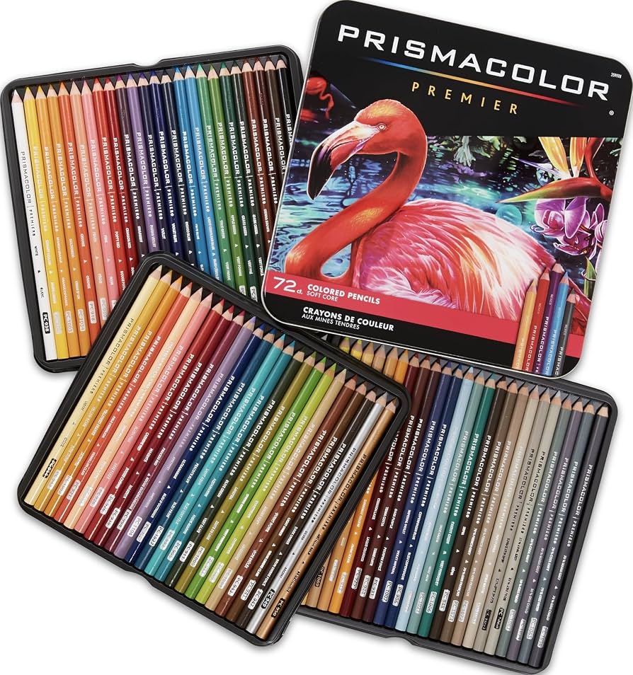 An image of Prismacolor 72-count color pencils.