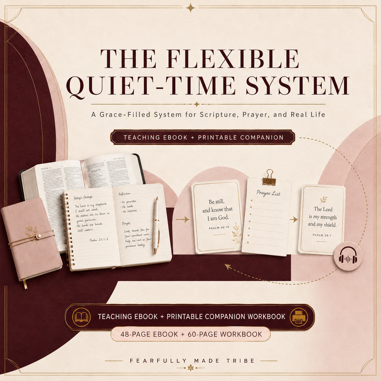 he Flexible Quiet-Time System Christian quiet time ebook and printable workbook bundle