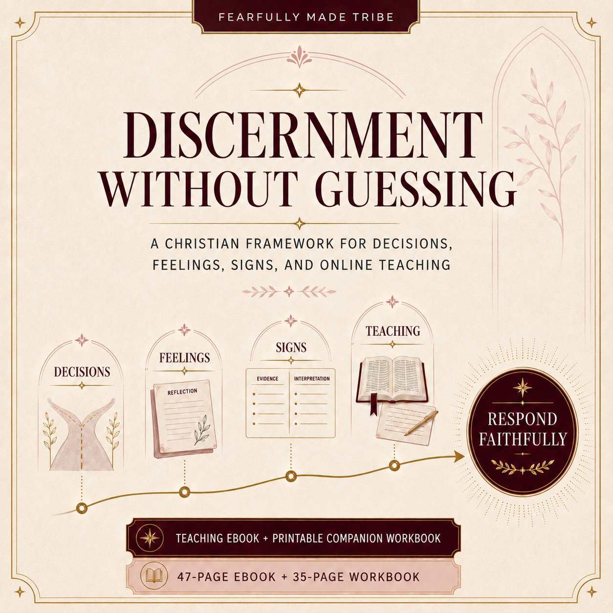 Discernment Without Guessing Christian discernment ebook and printable workbook bundle