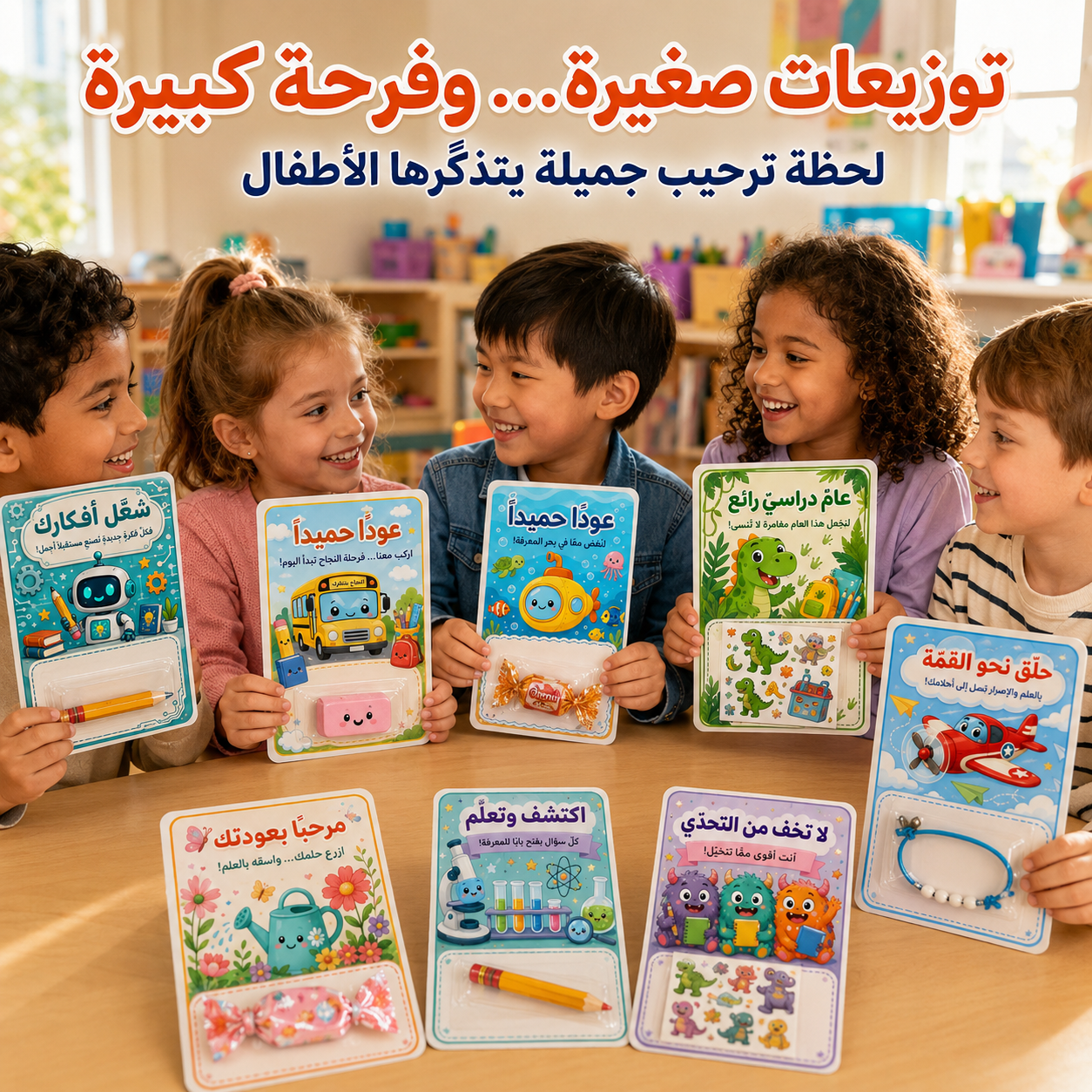 توزيعات العودة إلى المدرسة – ٤٠ تصميمًا جاهزًا للطباعة