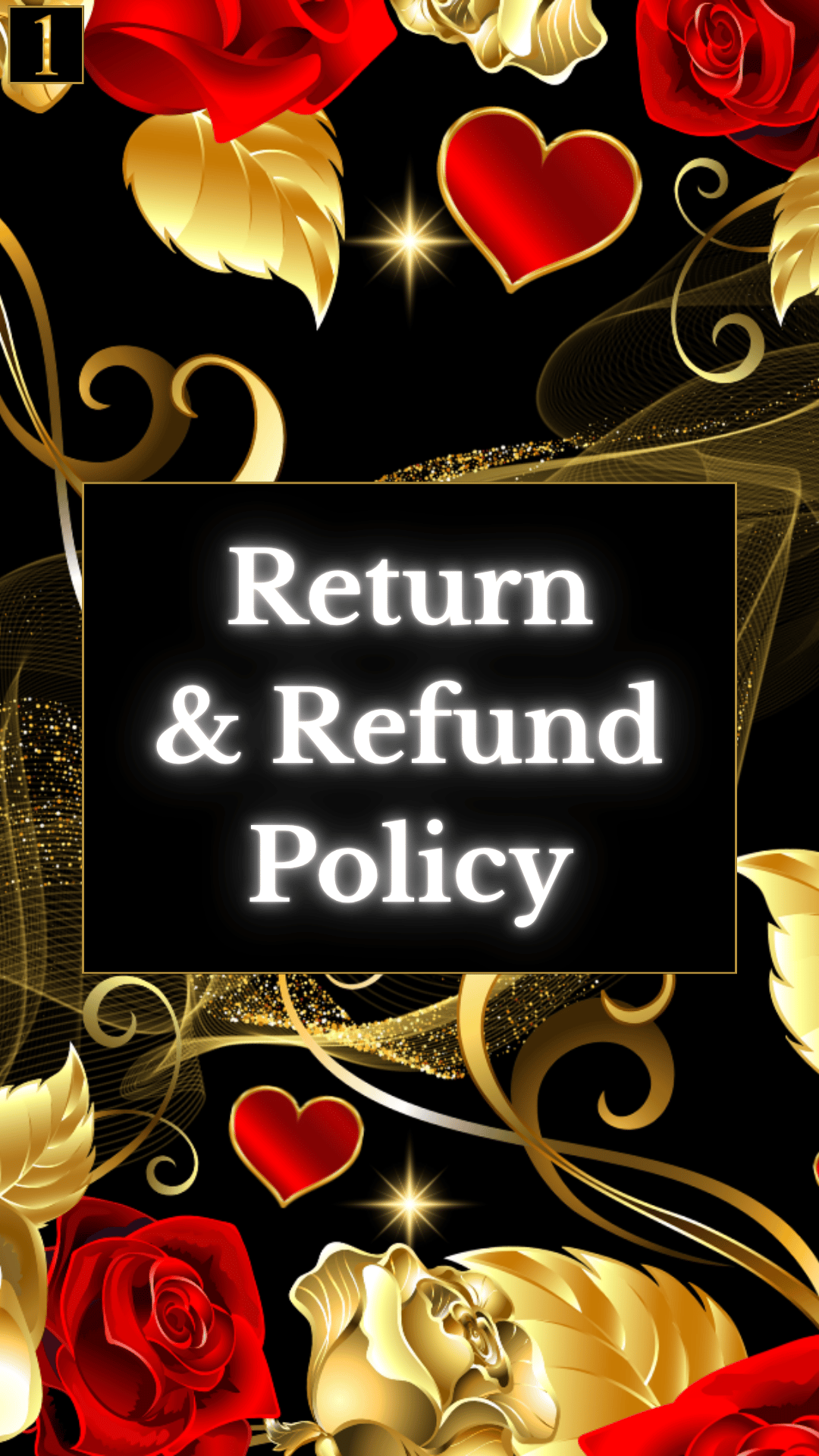 An image with the words, "Return & Refund Policy."