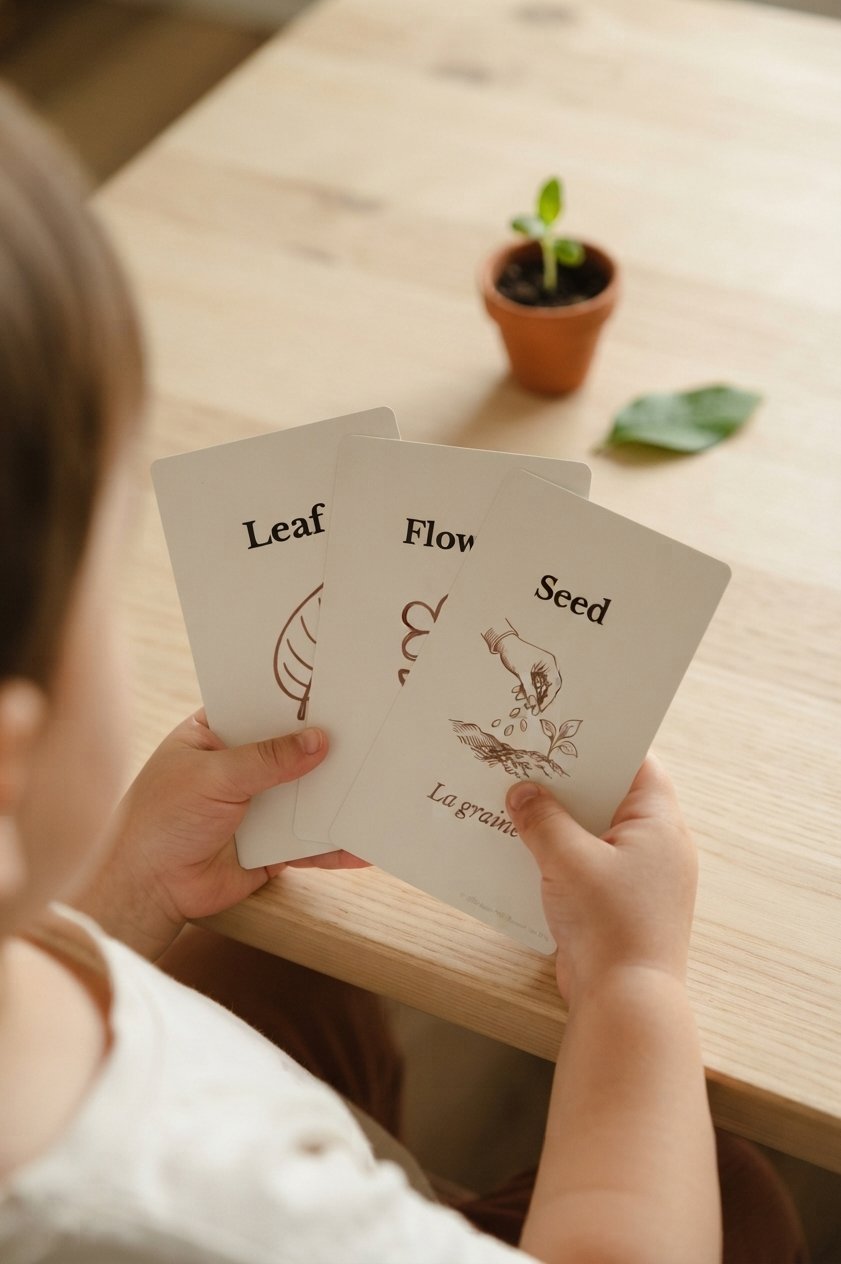 Montessori Flashcards Bilingual Education