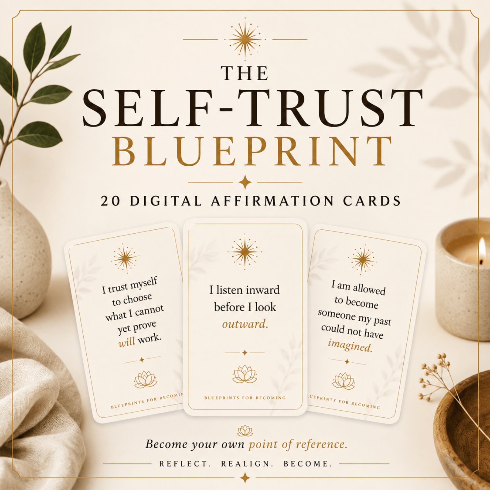 The Self-Trust Blueprint affirmation card deck