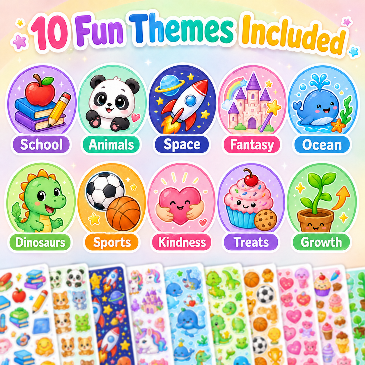 Chibi Reward Stickers for Kids – 160 Printable Stickers