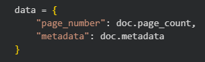 Collecting PDF Information in a dictionary