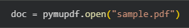 Open your PDF File with PyMuPDF