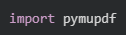 Import PyMuPDF with Python