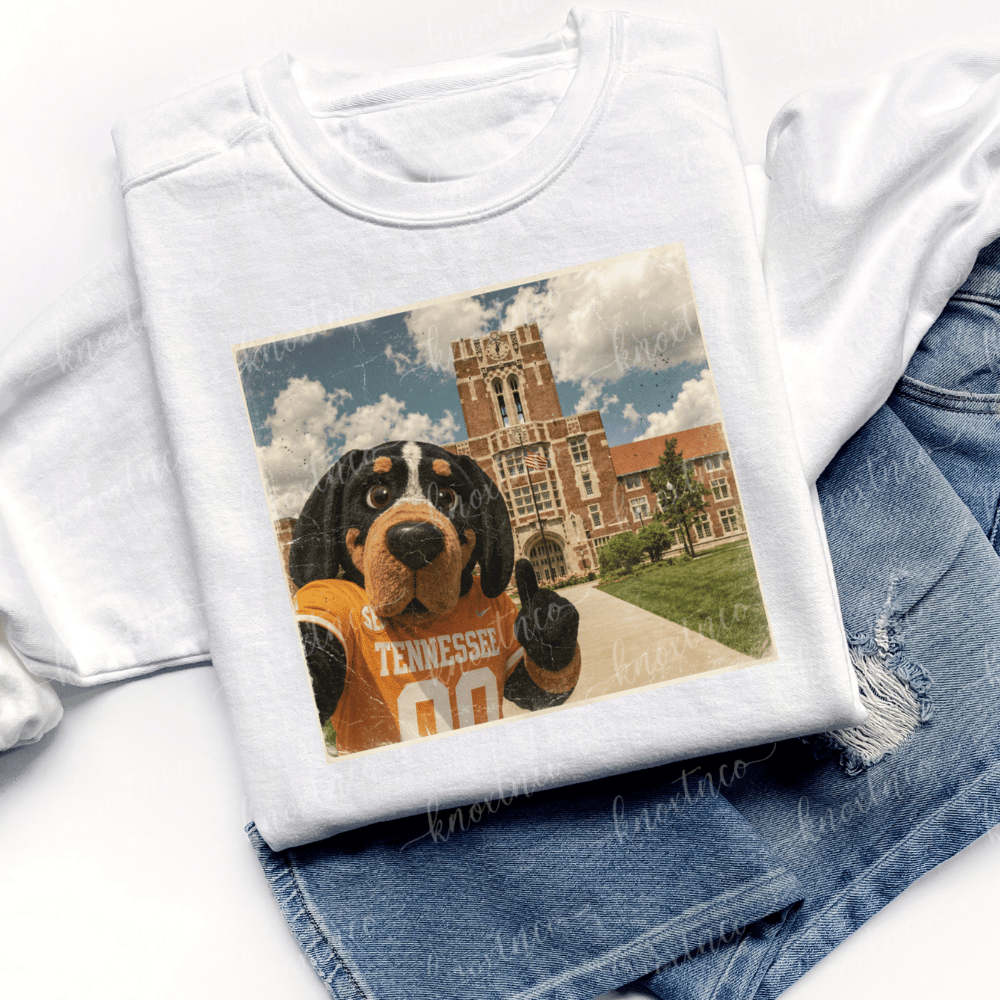 Smokey on UT Campus Selfie sweatshirt