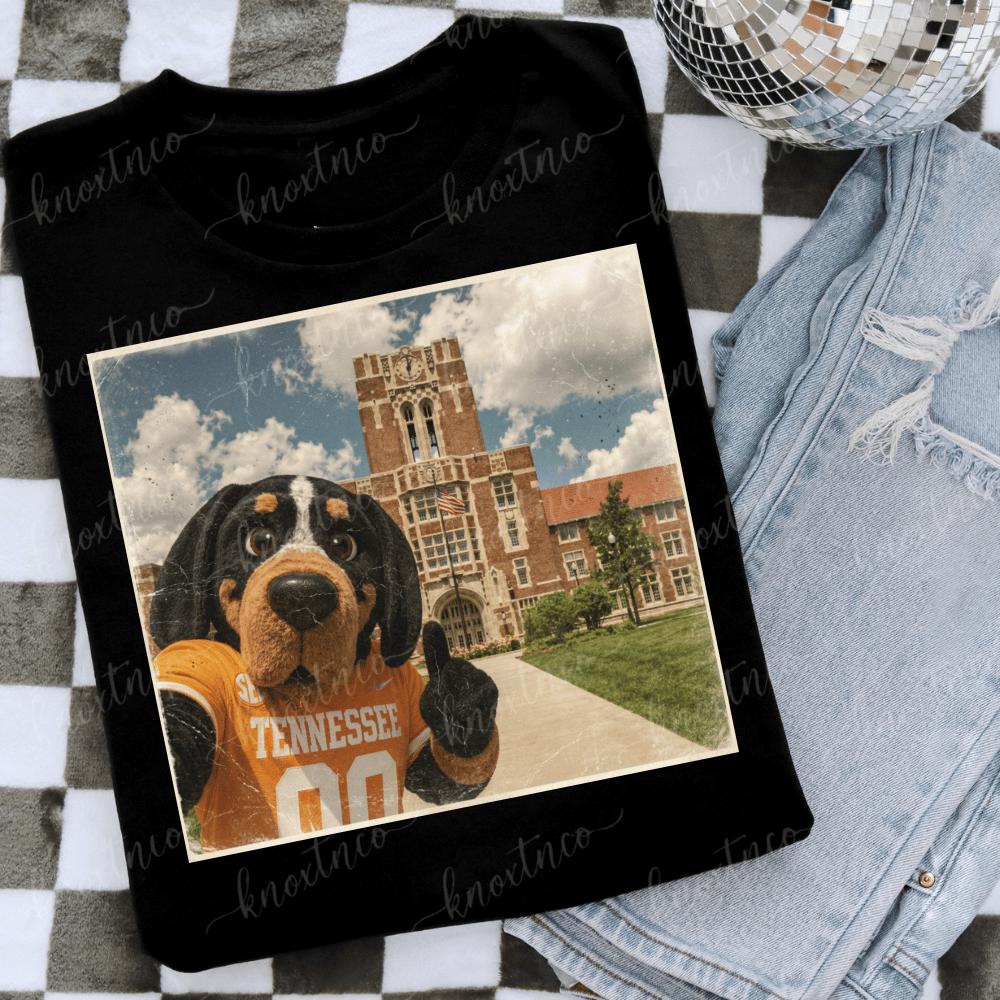 Tshirt with Smokey at UT taking a selfie Tennessee Football Game Day Shirt
