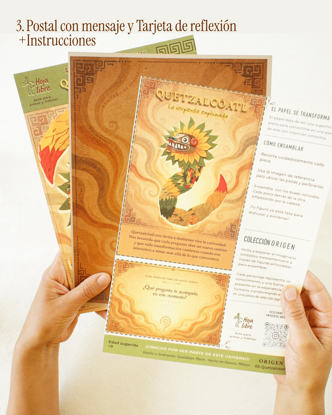 postal y tarjeta de colección. Significado de Quetzalcoatl