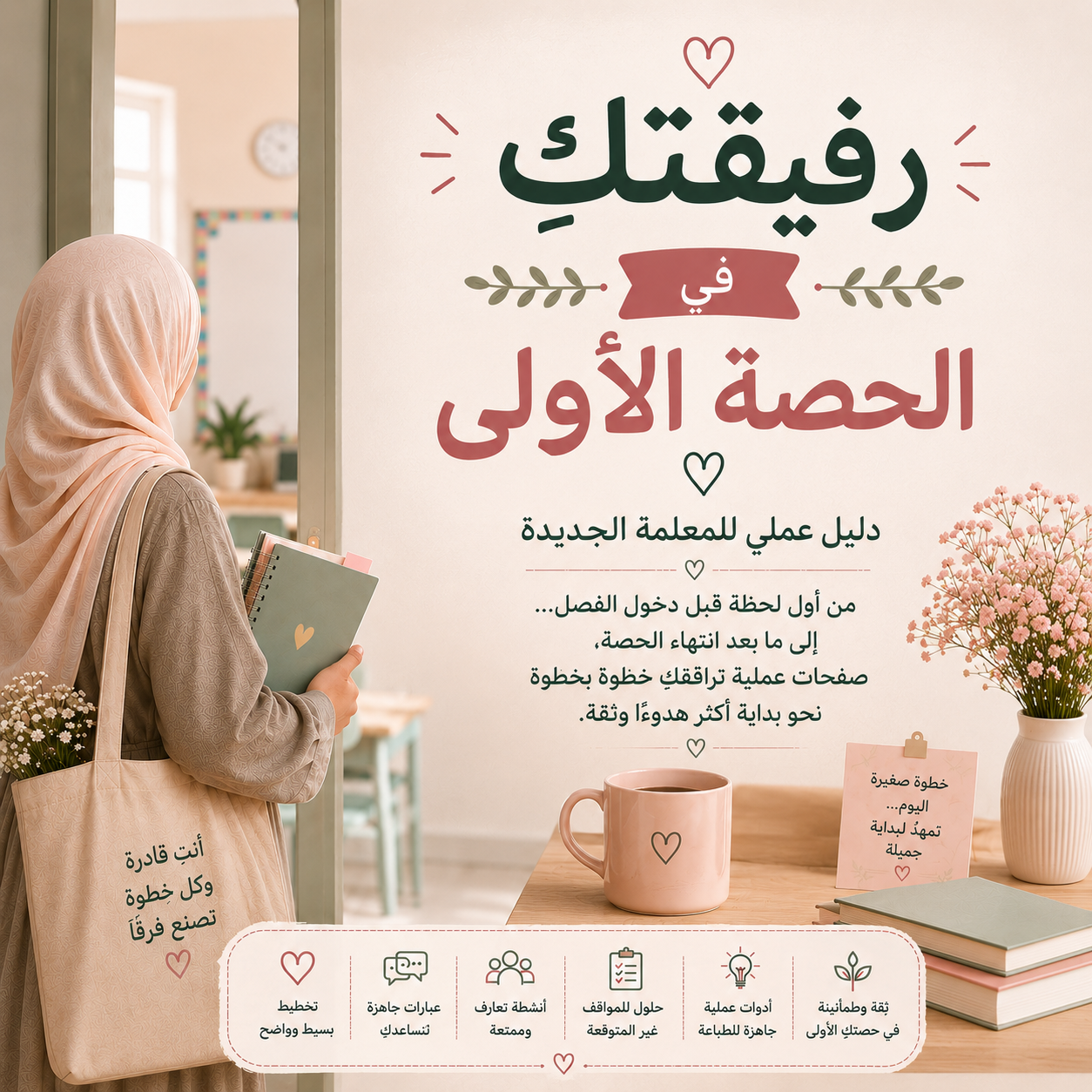 رفيقتكِ في الحصة الأولى 🤍 | دليل عملي للمعلمة الجديدة