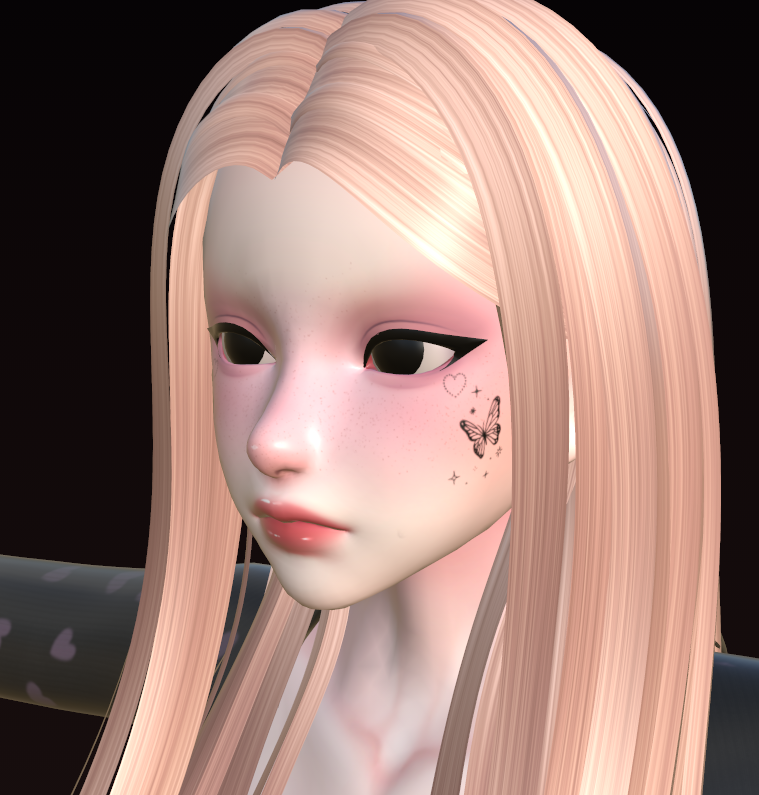 Flutter- Face makeup- Amelia head