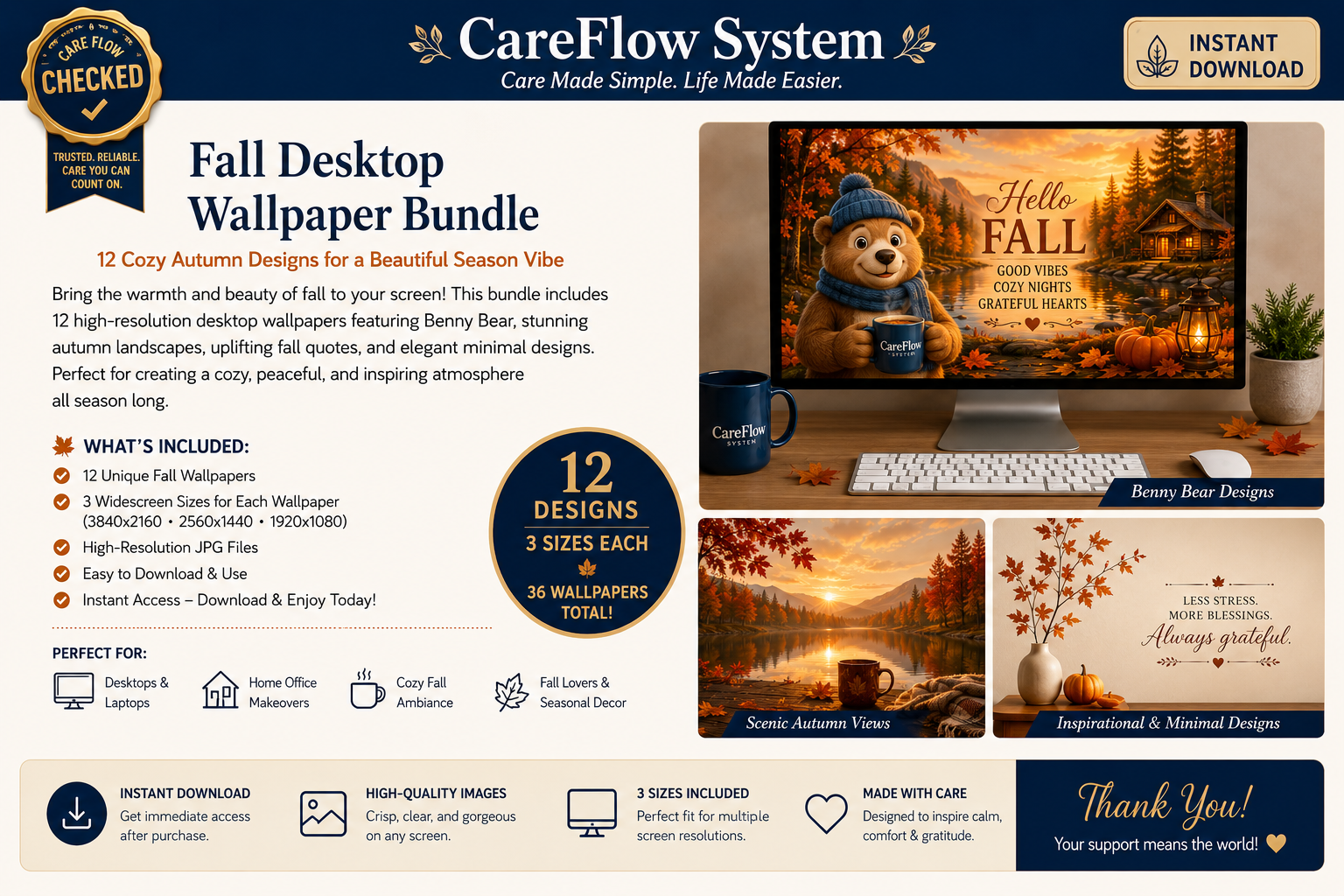 CareFlow System - Desktop & Phone Wallpapers - Payhip