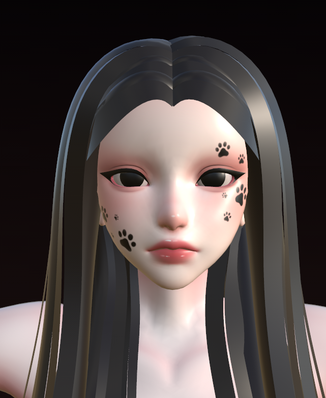 Paws- Face makeup- Amelia head