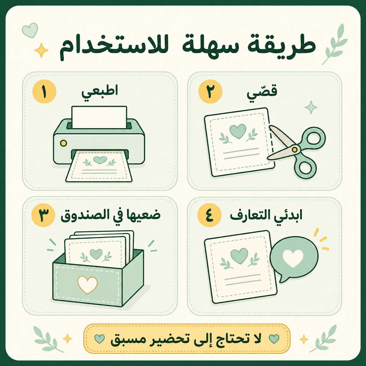 بطاقات لنتعارف 🤍 | ٦٠ بطاقة لكسر الجليد والتعارف السريع بين المعلمة والطالبات