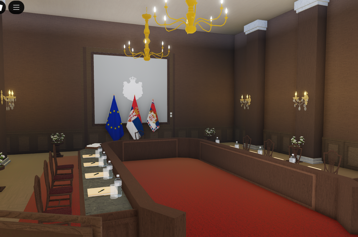 Roblox Serbian presidential palace exterior