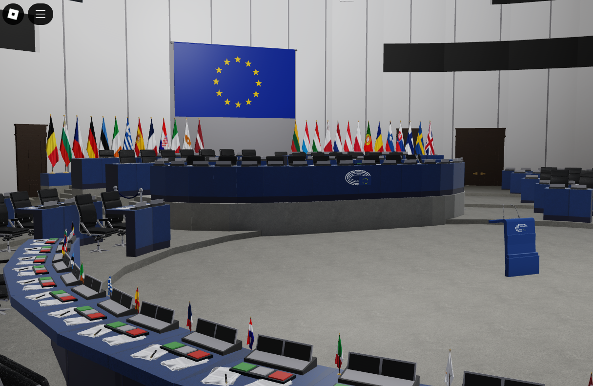 Roblox European Parliament Strasbourg interior