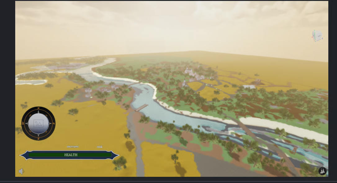 Roblox Napoleonic Wars game battlefield with river and forests