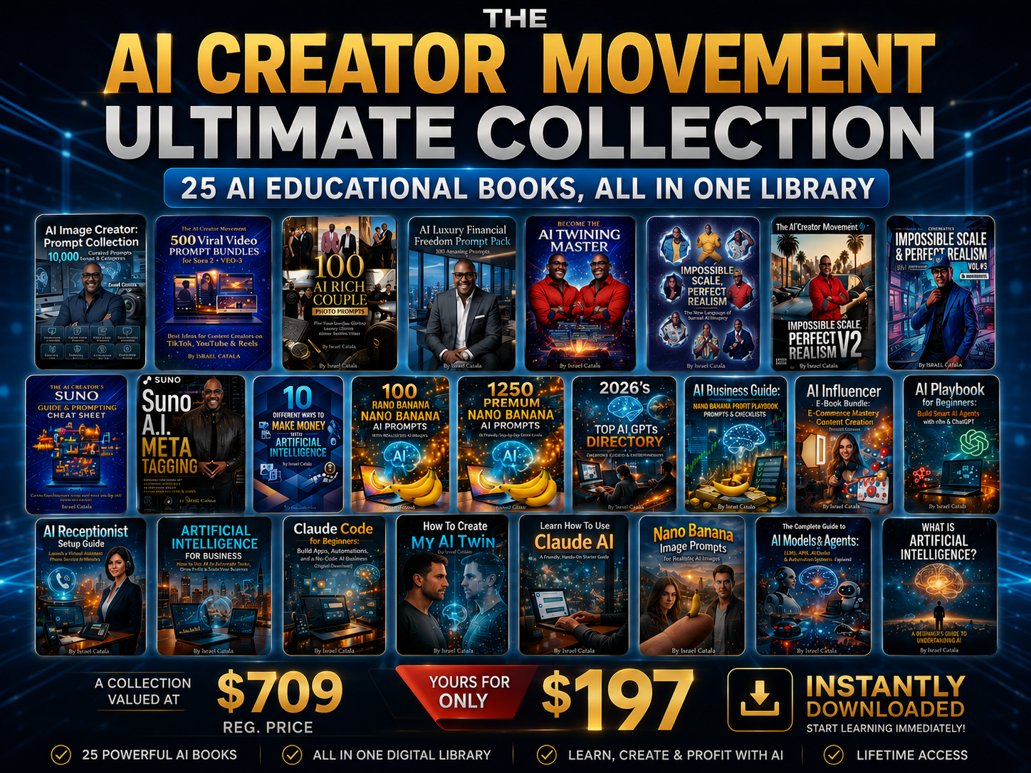 The AI Creator Movement Ultimate Collection — 25 AI Ebooks cover