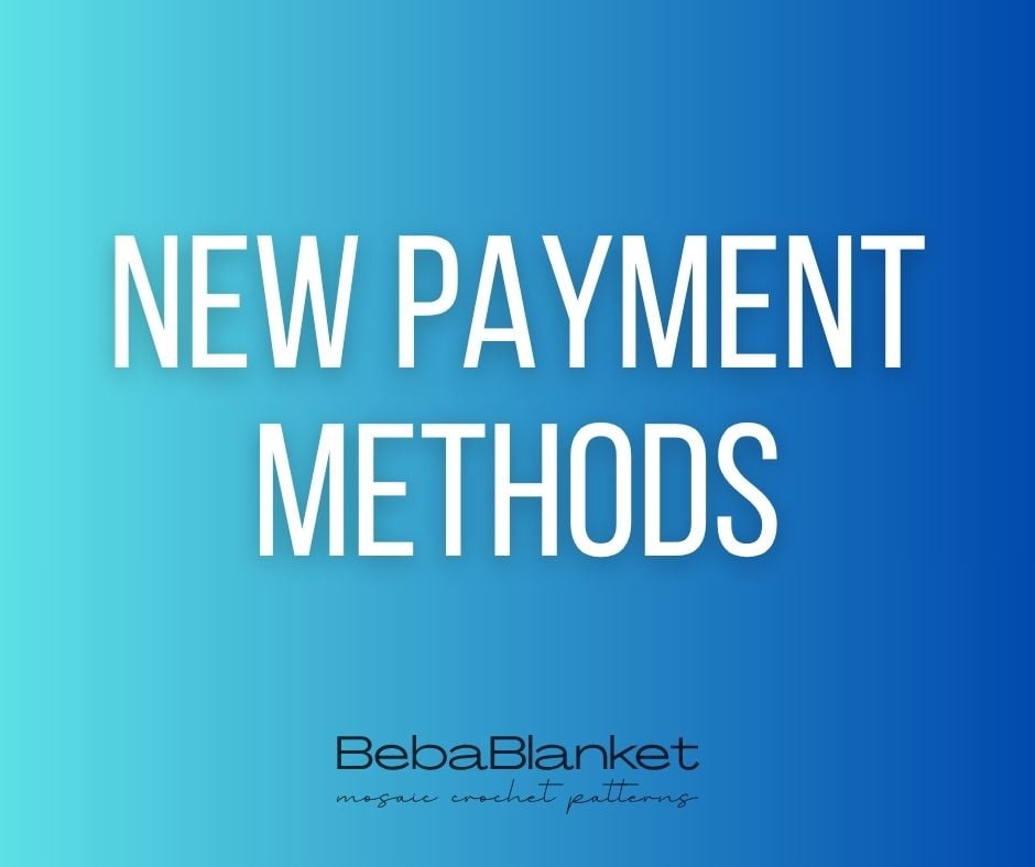IDeal payment method for mosaic crochet patterns, BebaBlanket, mosaic crochet pattern with iDeal