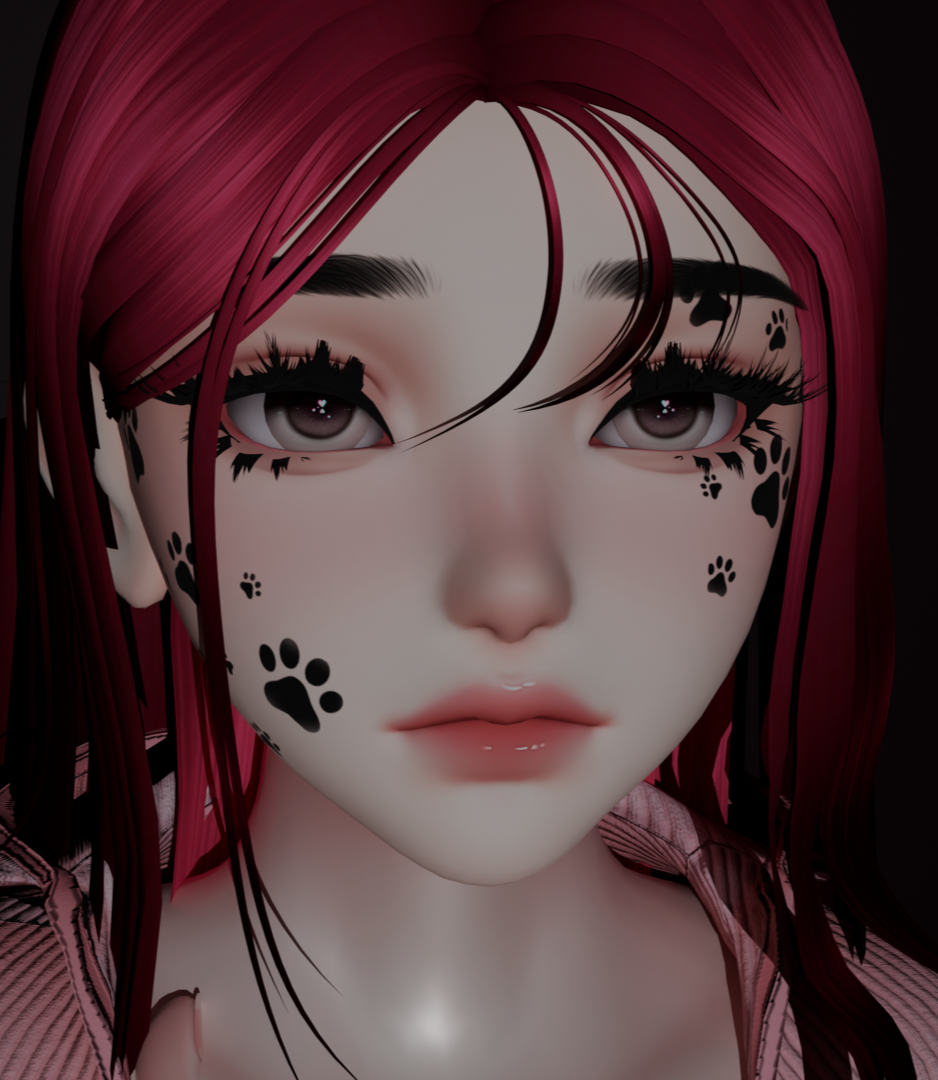 Paws-  Face makeup- Amelia head