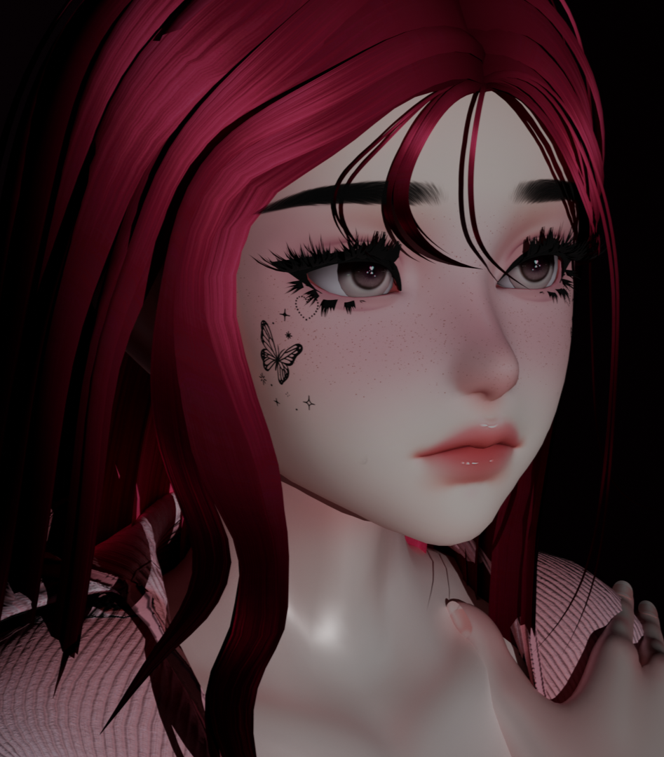 Flutter- Face makeup- Amelia head
