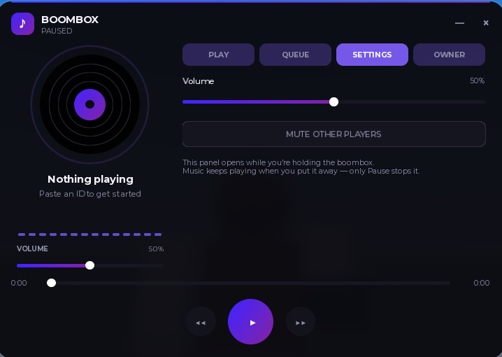 Roblox boombox continuing music while put away