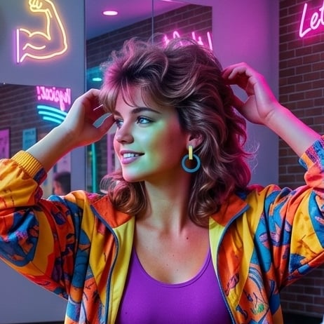 Retro 1980's Colour Block Hoop Earrings by Atomic Cat