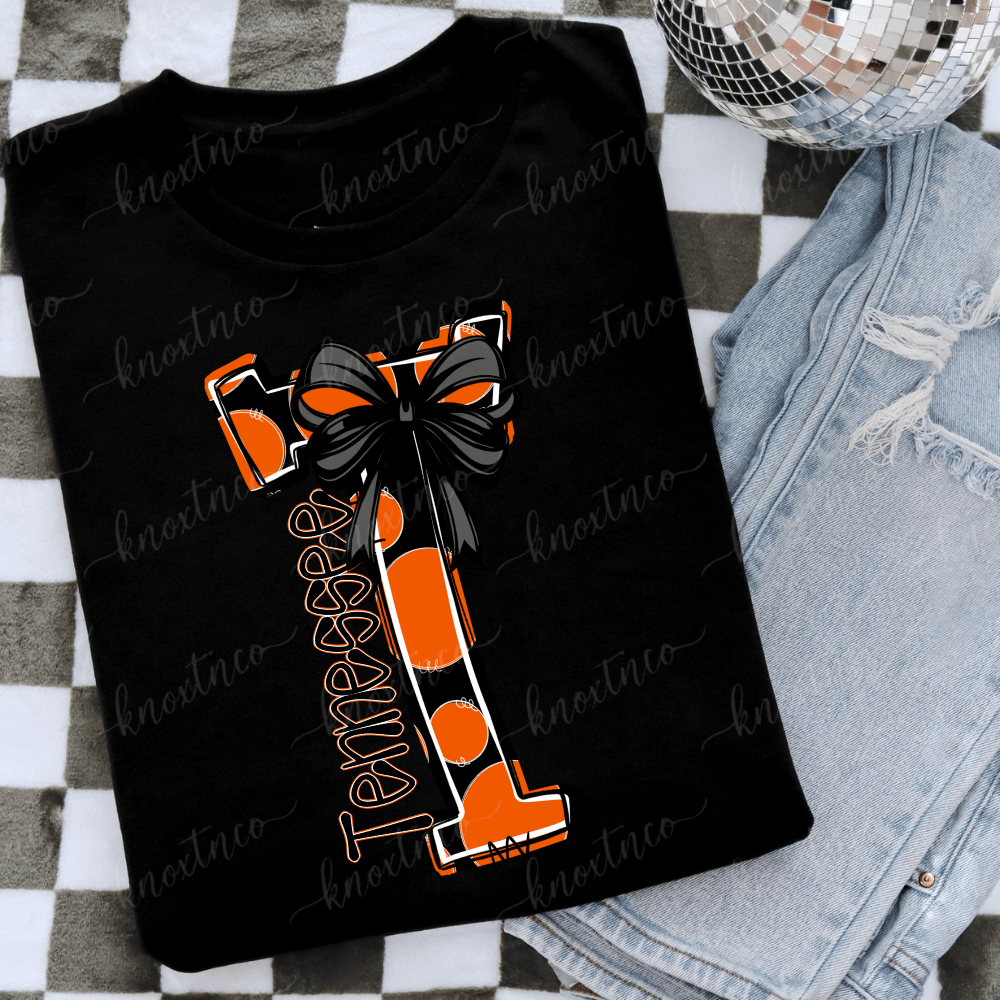 University of Tennessee polka dot and bows tshirt and sweatshirt