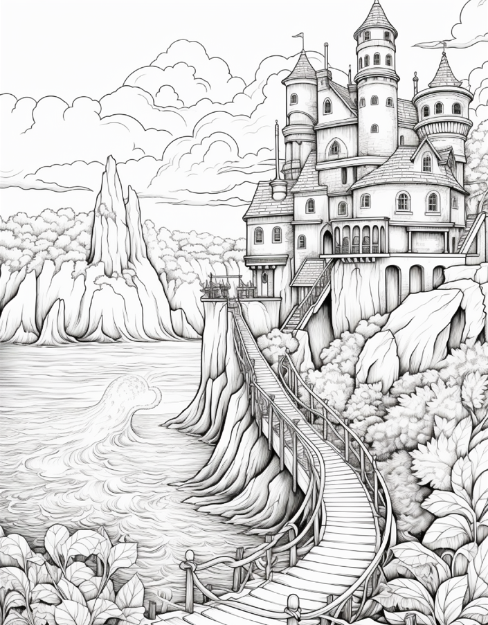 Mystery Island Coloring Pages for Adults