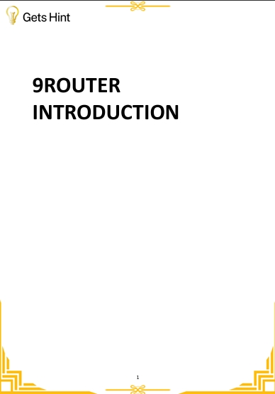9Router Introduciton
