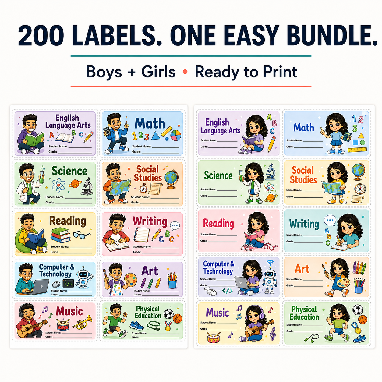 No More “Whose Book Is This?” — Printable School Labels