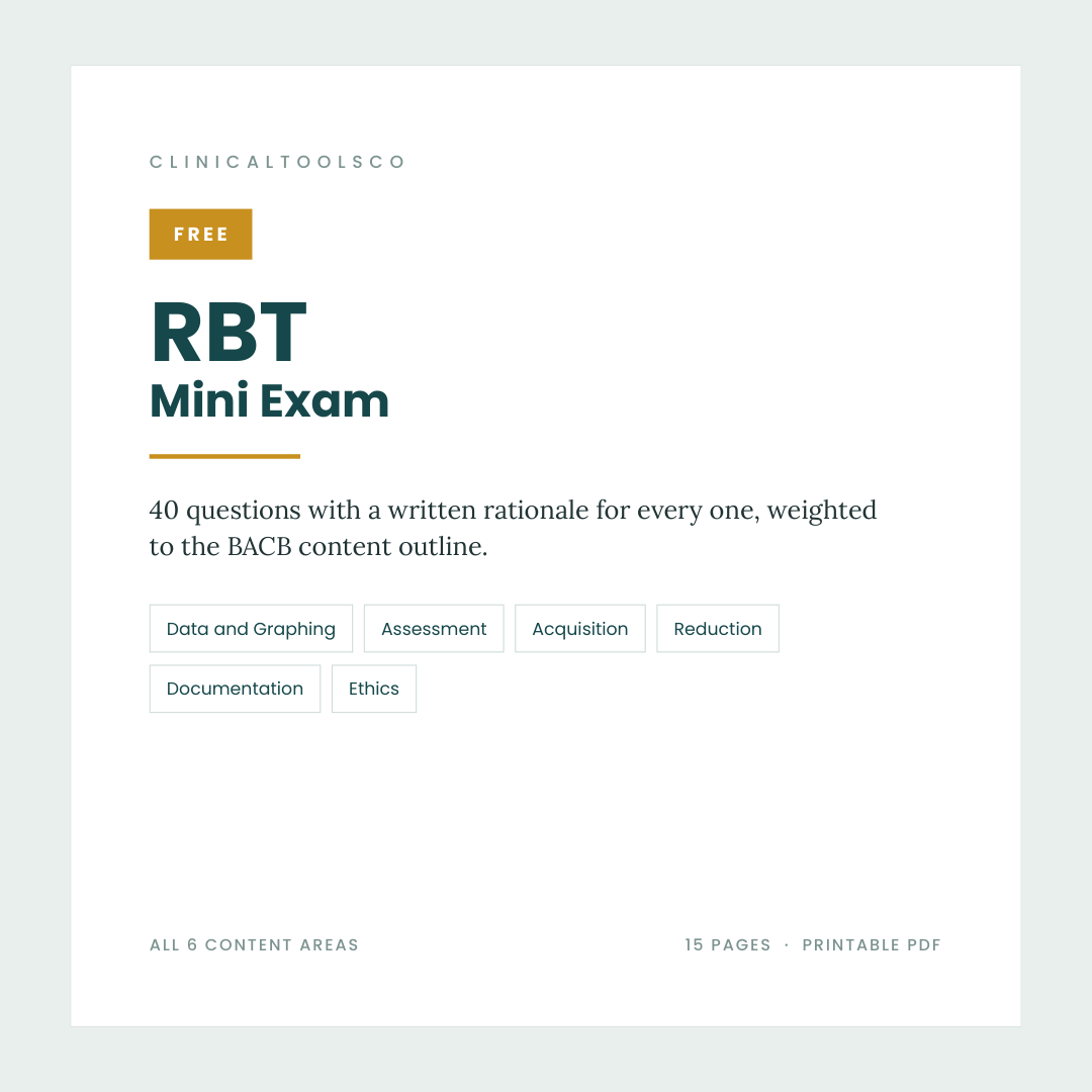 Cover of Free RBT Practice Test 2026, 40 Questions with Rationales