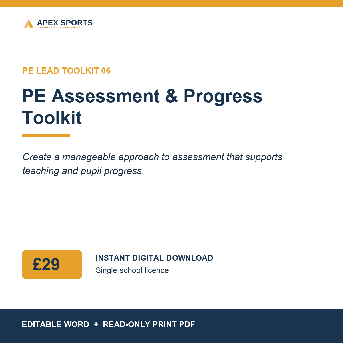 APEX PE Assessment and Progress Toolkit for practical, proportionate assessment in primary PE.