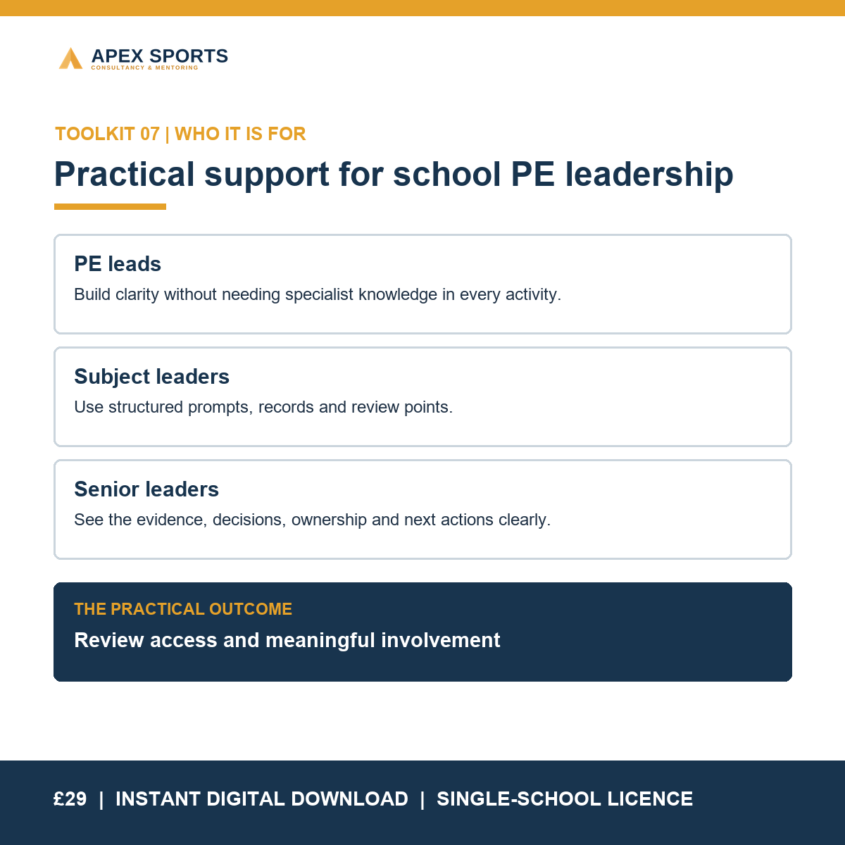 Inclusive PE and Participation Toolkit for primary PE leads, teachers, SEND leaders and school staff.