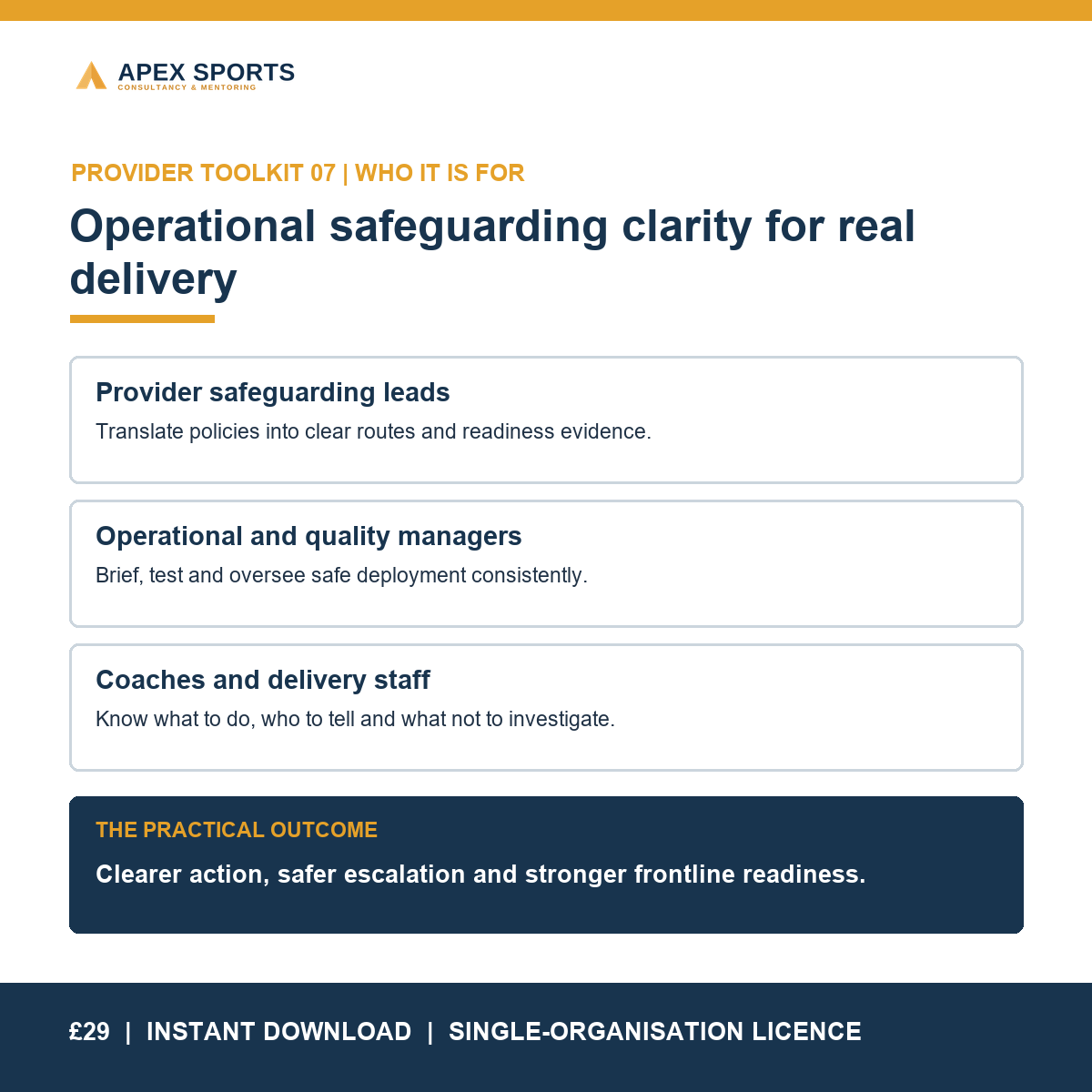 Safeguarding toolkit for sport providers managers and coaches